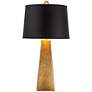 7_Possini Euro Obelisk 26" Gold Leaf Lamp with Square Black Marble Riser more views