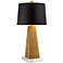 Possini Euro Obelisk 26" Gold Leaf Lamp with Square White Marble Riser