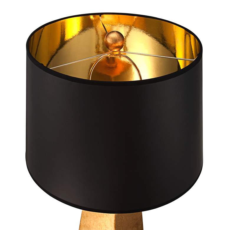 Image 3 Possini Euro Obelisk 26" Modern Gold Leaf Table Lamp with USB Dimmer more views