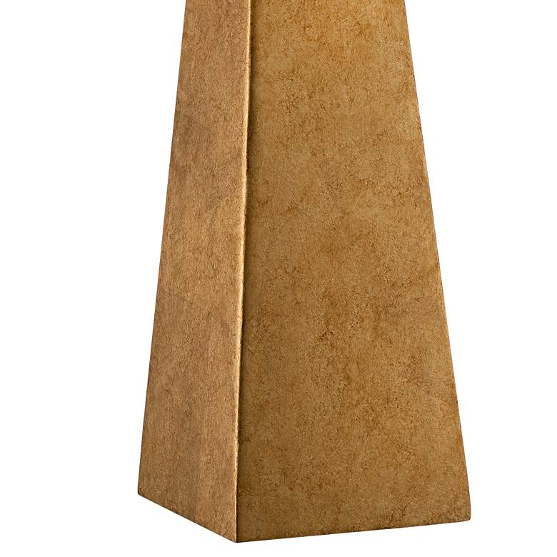 Image 6 Possini Euro Obelisk 26" Modern Gold Leaf Table Lamp with USB Dimmer more views