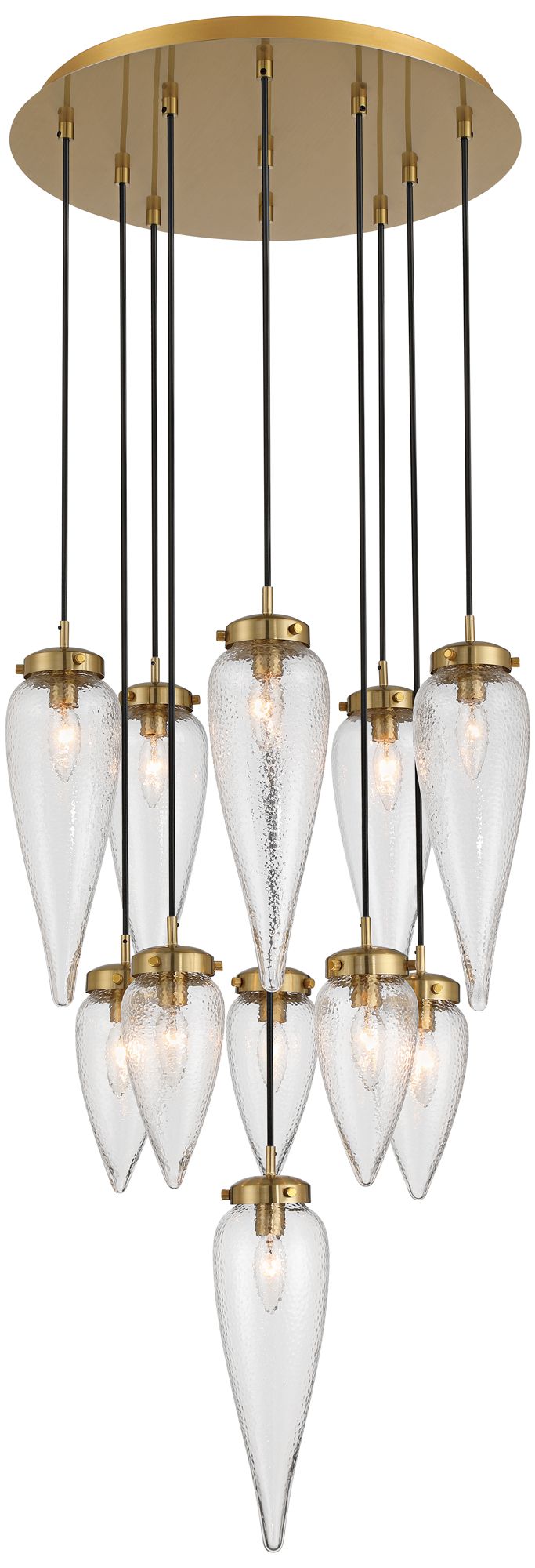 Possini Euro Odense 19 3/4" Wide Soft Gold 11-Light Chandelier in scene