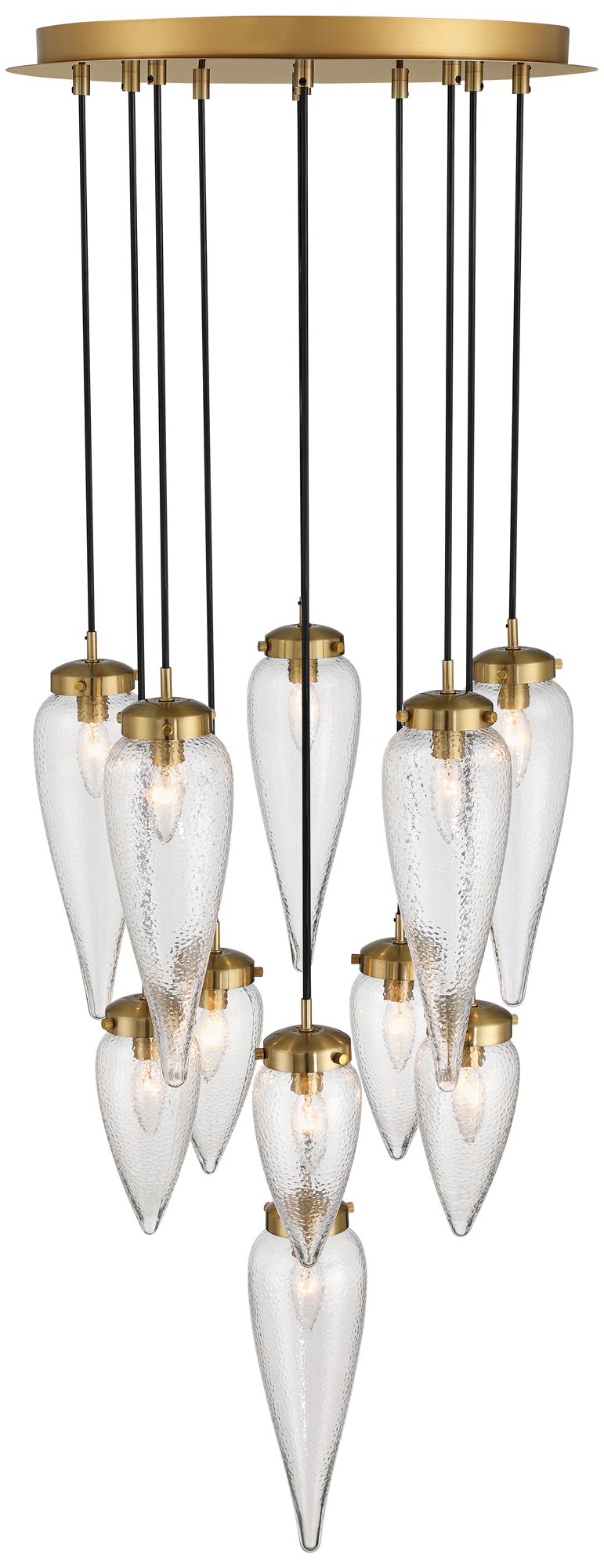Image 7 Possini Euro Odense 19 3/4"W Soft Gold Cast Glass 11-Light Chandelier more views