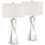 2_Possini Euro Oirin 32 1/4" Crackle Mercury Glass Table Lamps Set of 2
