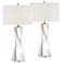 Possini Euro Oirin 32 1/4" Crackle Mercury Glass Table Lamps Set of 2