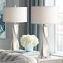 1_Possini Euro Oirin 32 1/4" Crackle Mercury Glass Table Lamps Set of 2