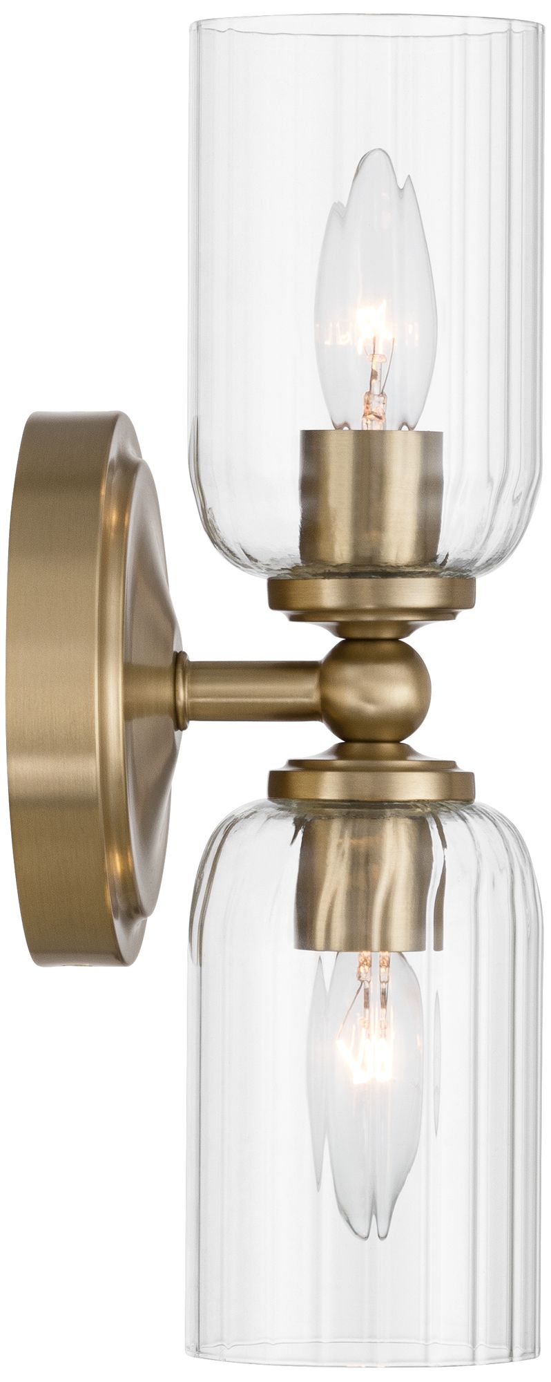 Image 7 Possini Euro Oliver 13" High Satin Brass 2-Light Wall Sconce more views