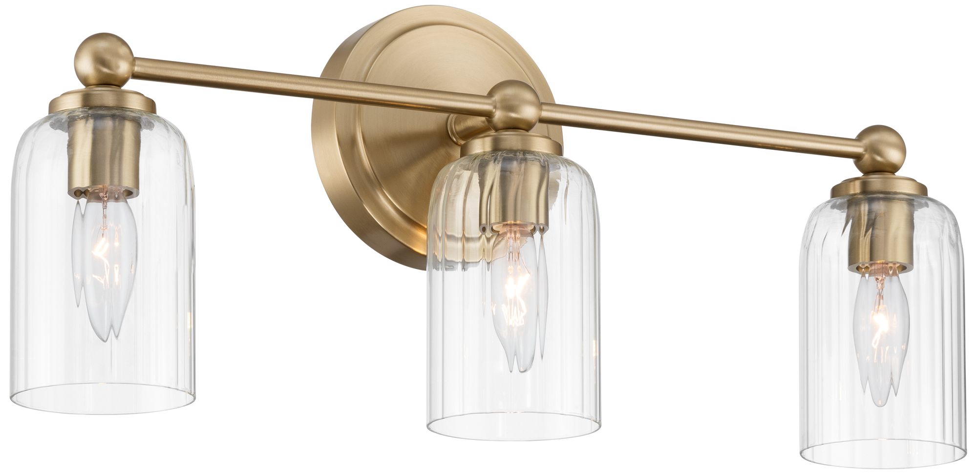 Possini Euro Oliver 21 3/4" Wide Satin Brass 3-Light Bath Light
