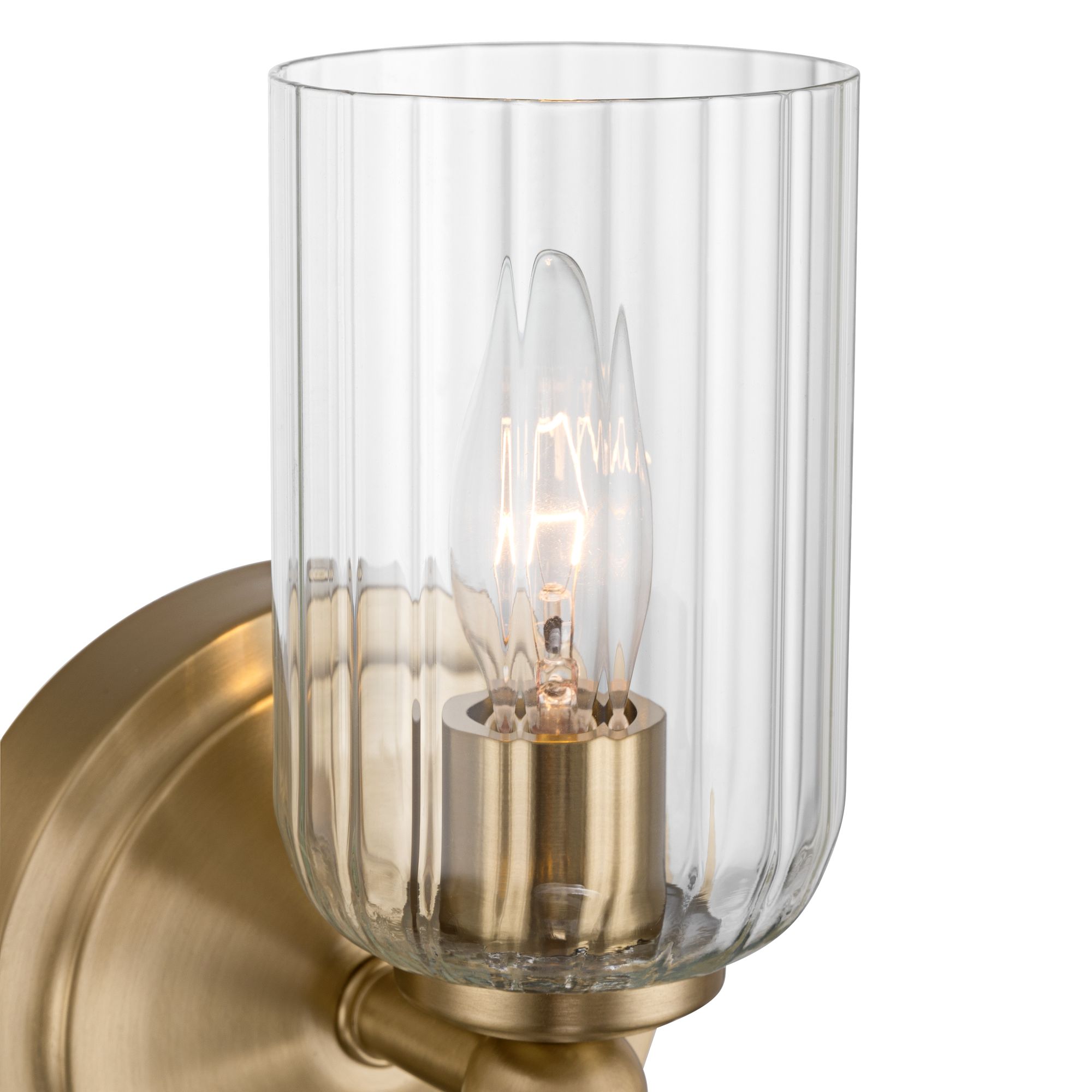 Image 3 Possini Euro Oliver 9 1/4" High Satin Brass Wall Sconce more views