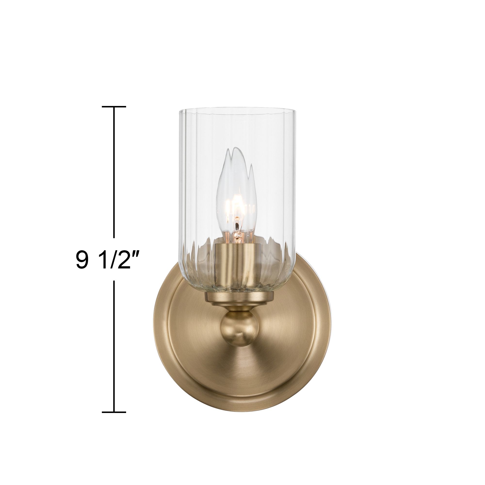 Possini Euro Oliver 9 1/4" High Satin Brass Wall Sconce