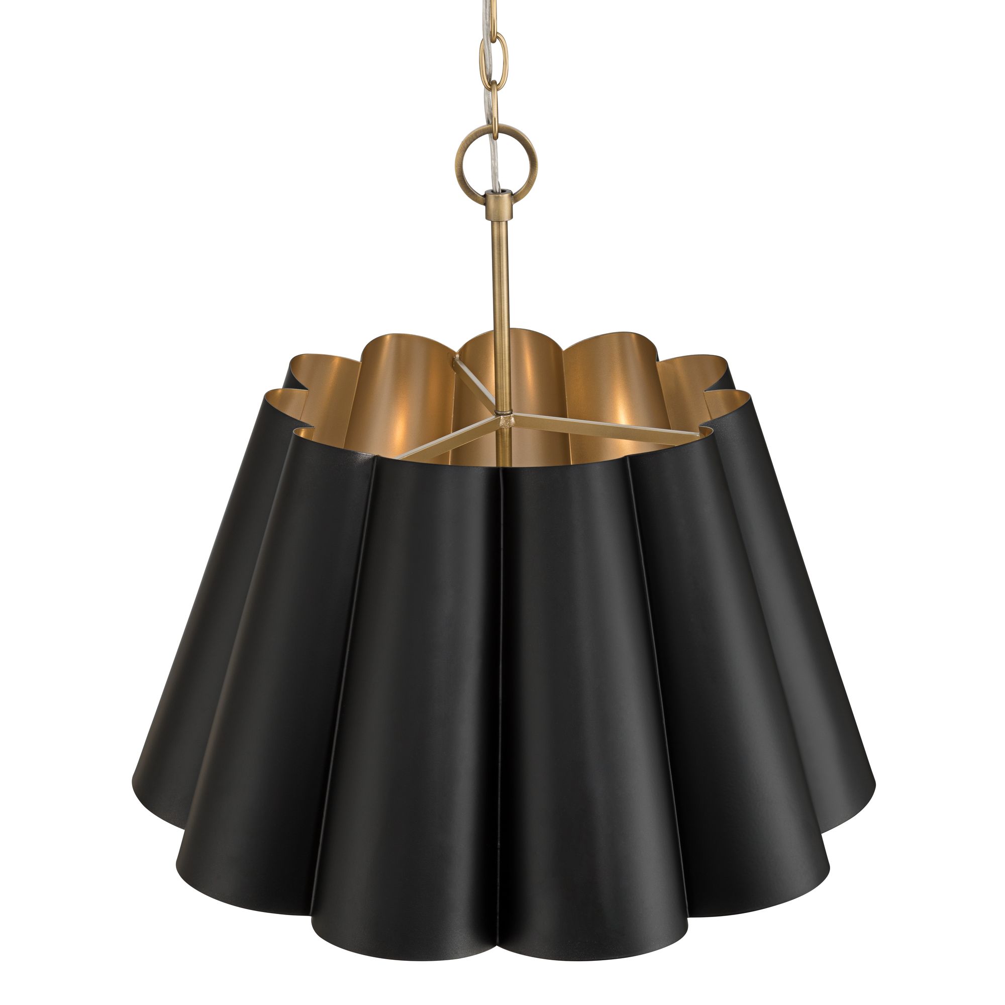 Image 4 Possini Euro Olmos 24" Wide Black and Gold 4-Light Metal Pendant Light more views