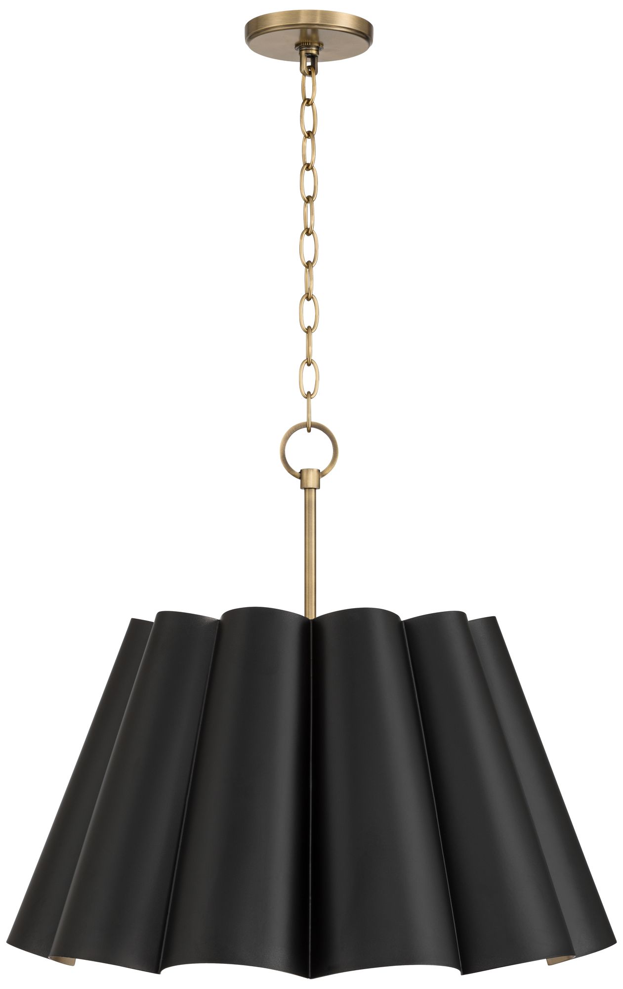 Image 7 Possini Euro Olmos 24" Wide Black and Gold 4-Light Metal Pendant Light more views