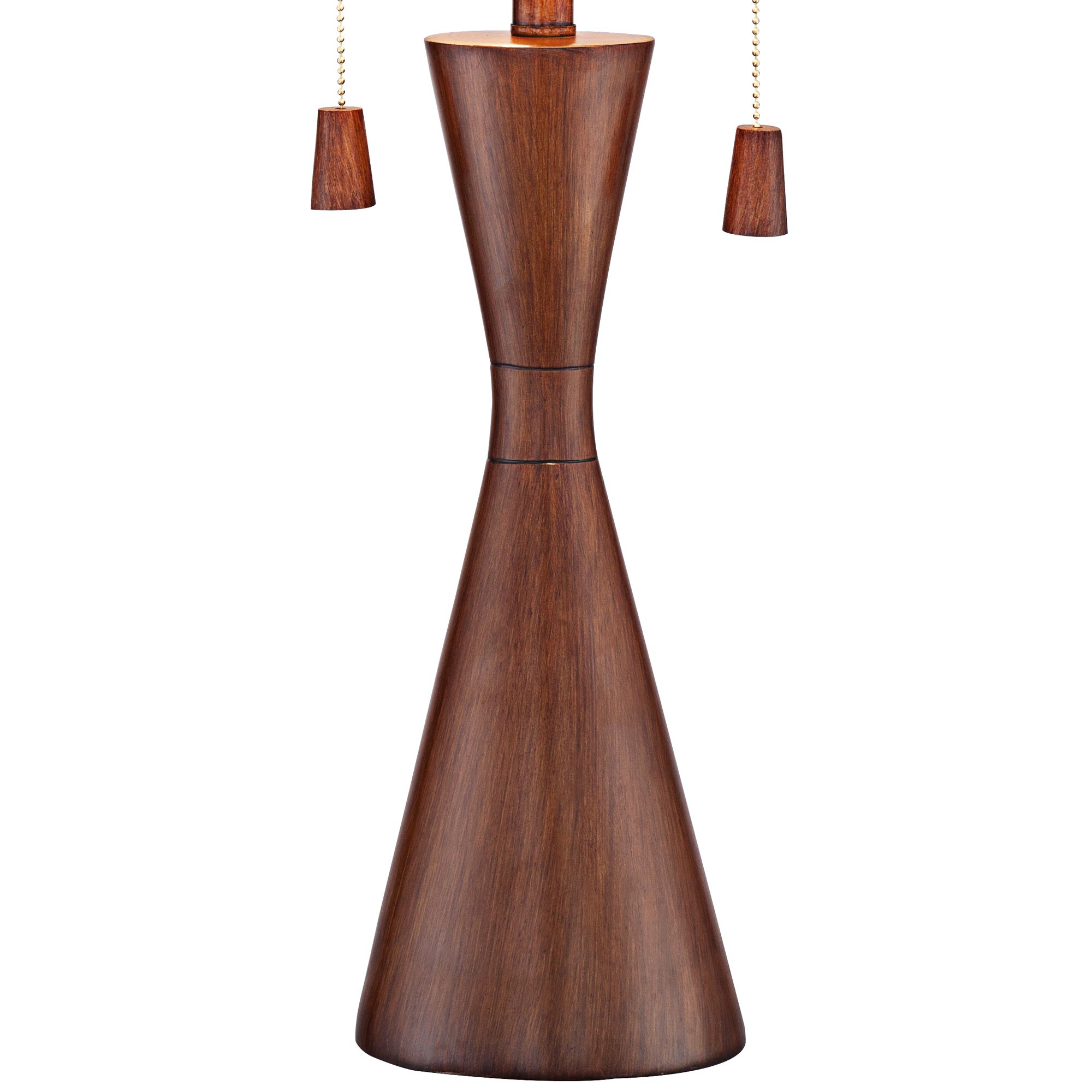 Image 5 Possini Euro Omar 28 3/4" Faux Wood Modern Hourglass Lamps Set of 2 more views
