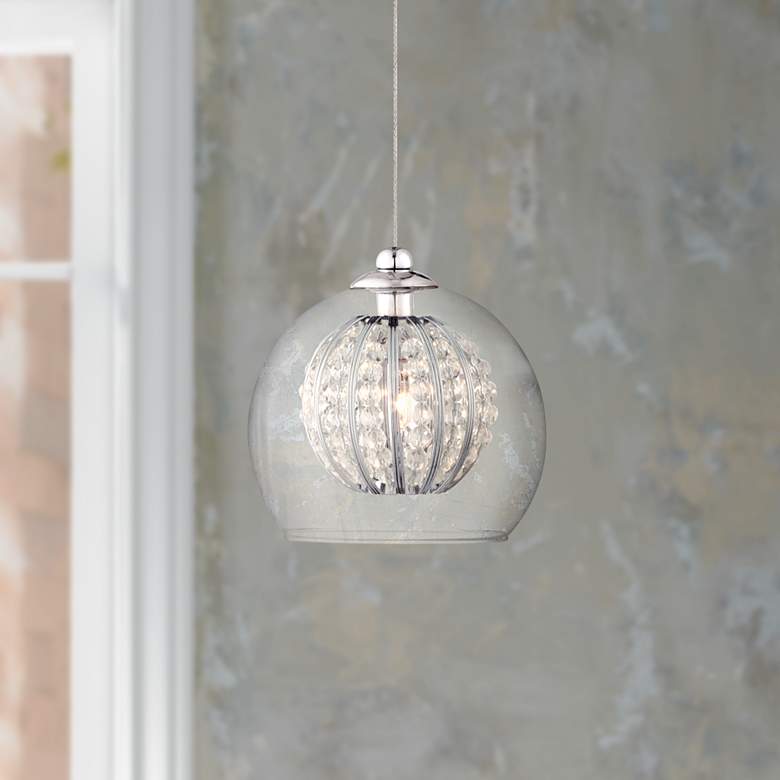 Image 1 Possini Euro Onida 4 1/4"W Clear Crystal Glass Mini Pendant