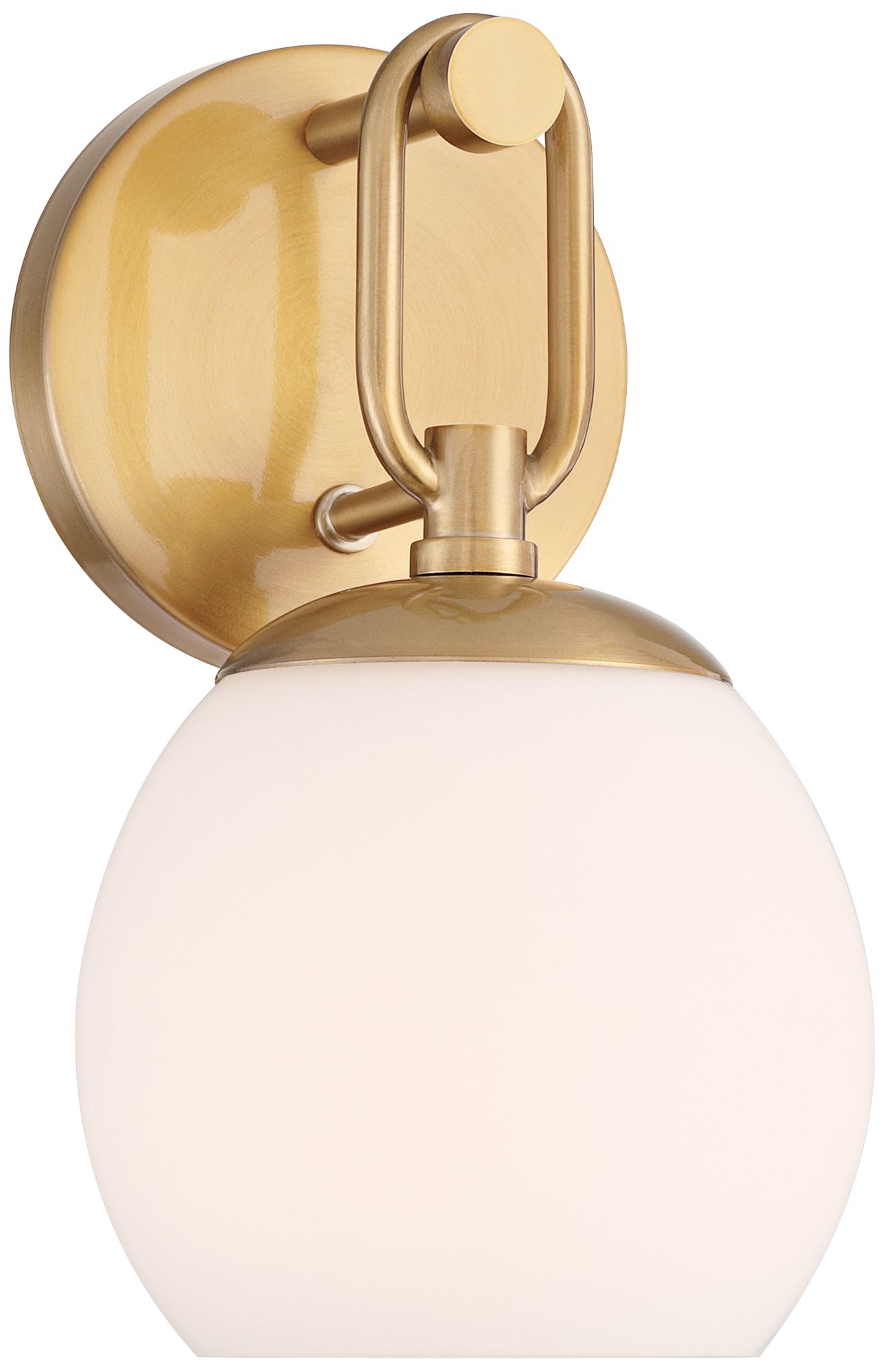 Possini Euro Opal 10 1/2" High Warm Brass Wall Sconce