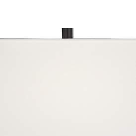Image3 of Possini Euro Open Grid 29 1/2" High Black Metal USB Table Lamp more views