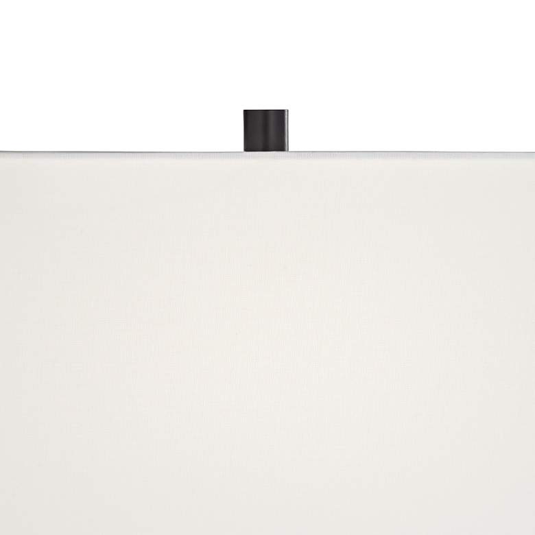 Image 3 Possini Euro Open Grid 29 1/2" High Black Metal USB Table Lamp more views