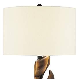 Image4 of Possini Euro Open Infinity 30" Sculptural Dark Gold Modern Table Lamp more views