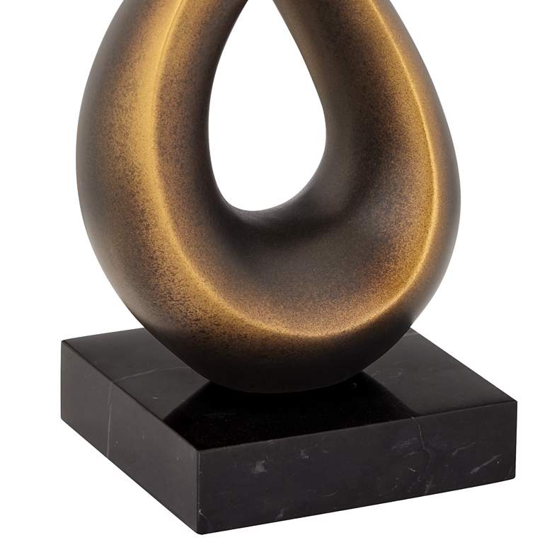 Image 7 Possini Euro Open Infinity 30" Sculptural Dark Gold Modern Table Lamp more views