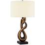 Possini Euro Open Infinity 30" Sculptural Dark Gold Modern Table Lamp