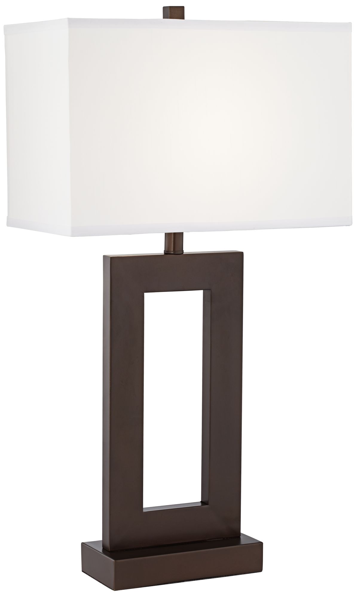Image 2 Possini Euro Open Window 30 1/4" High Rectangular Bronze Table Lamp