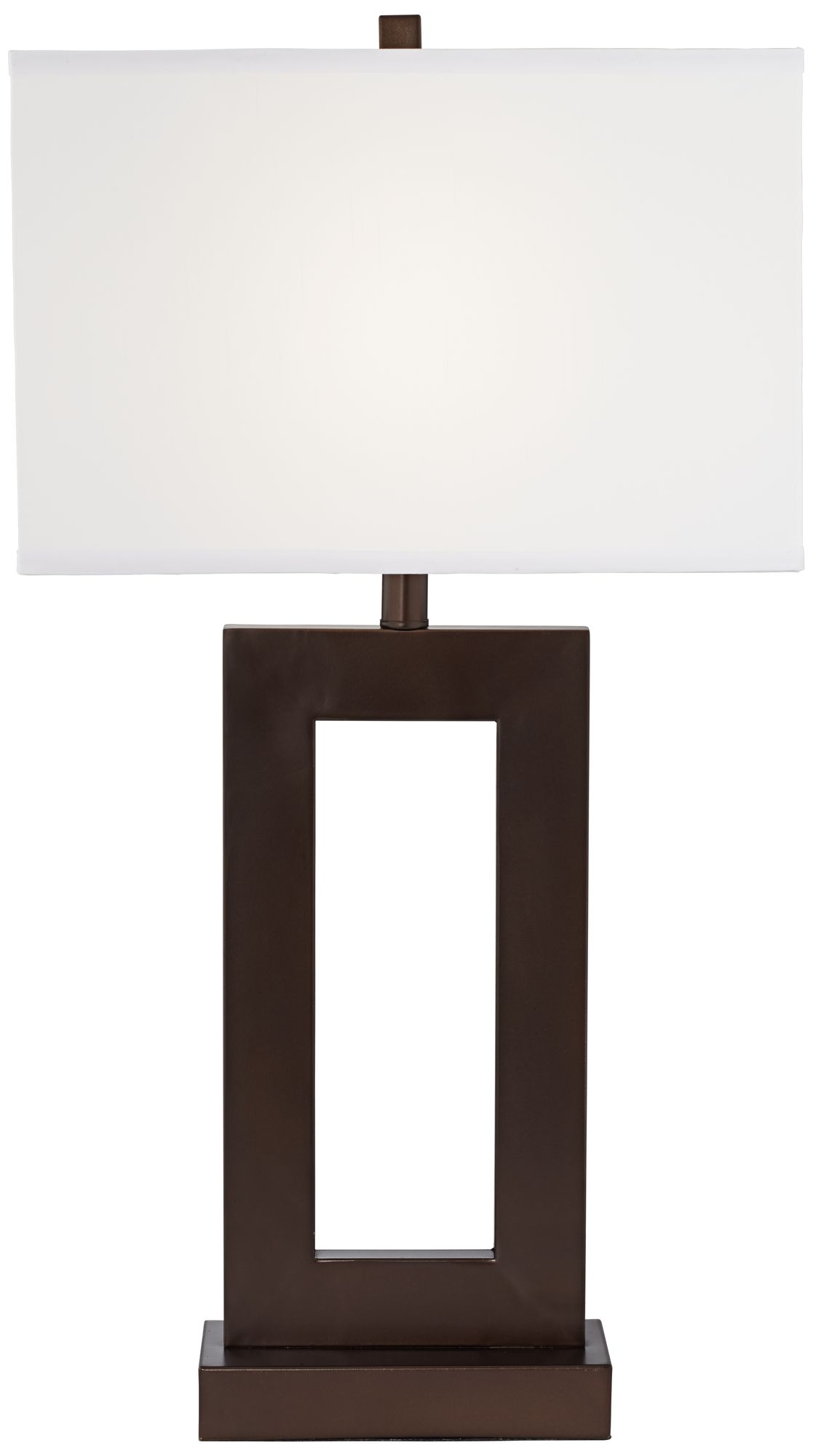 Image 3 Possini Euro Open Window 30 1/4" High Rectangular Bronze Table Lamp more views