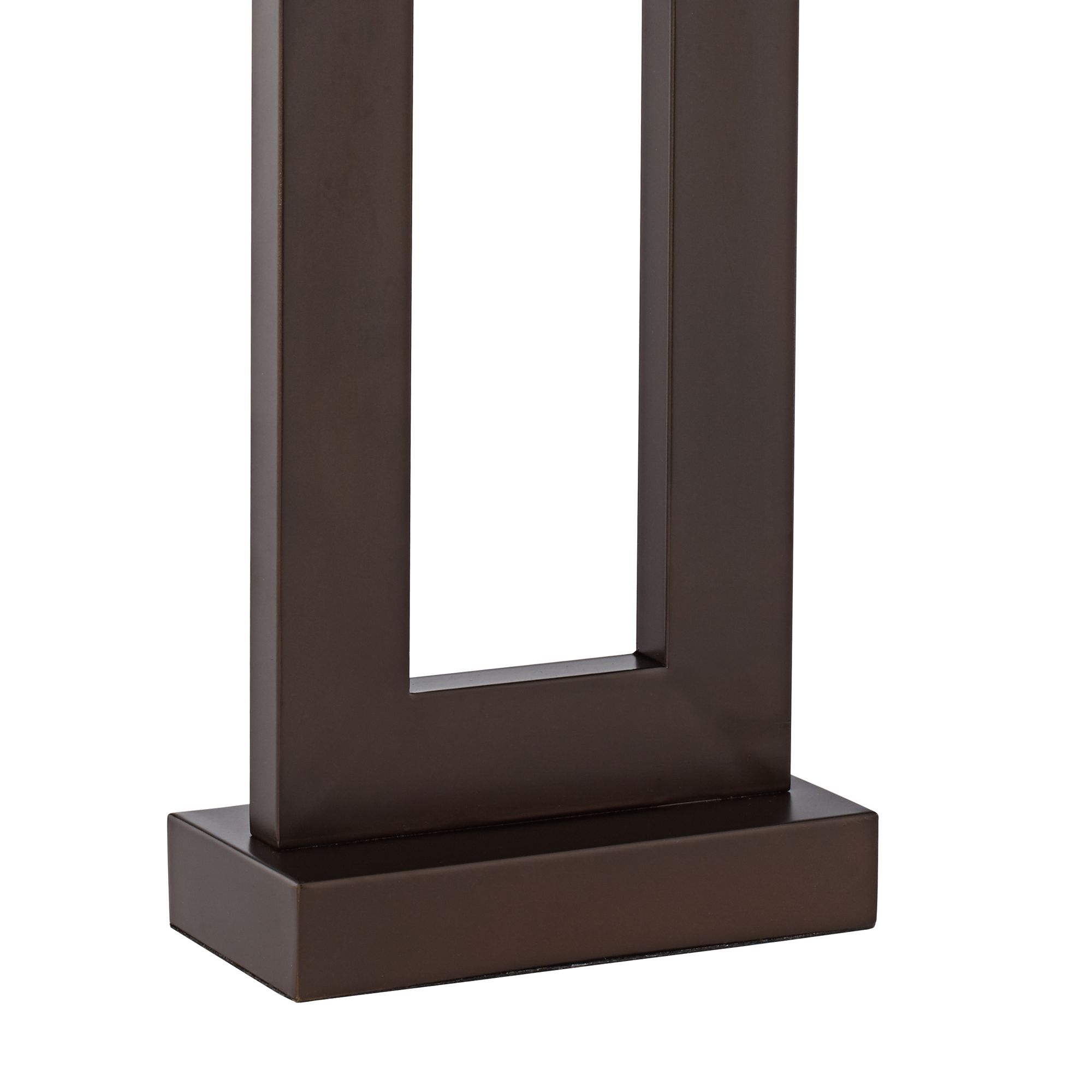 Image 4 Possini Euro Open Window Rectangular Bronze Table Lamp with USB Cord Dimmer more views