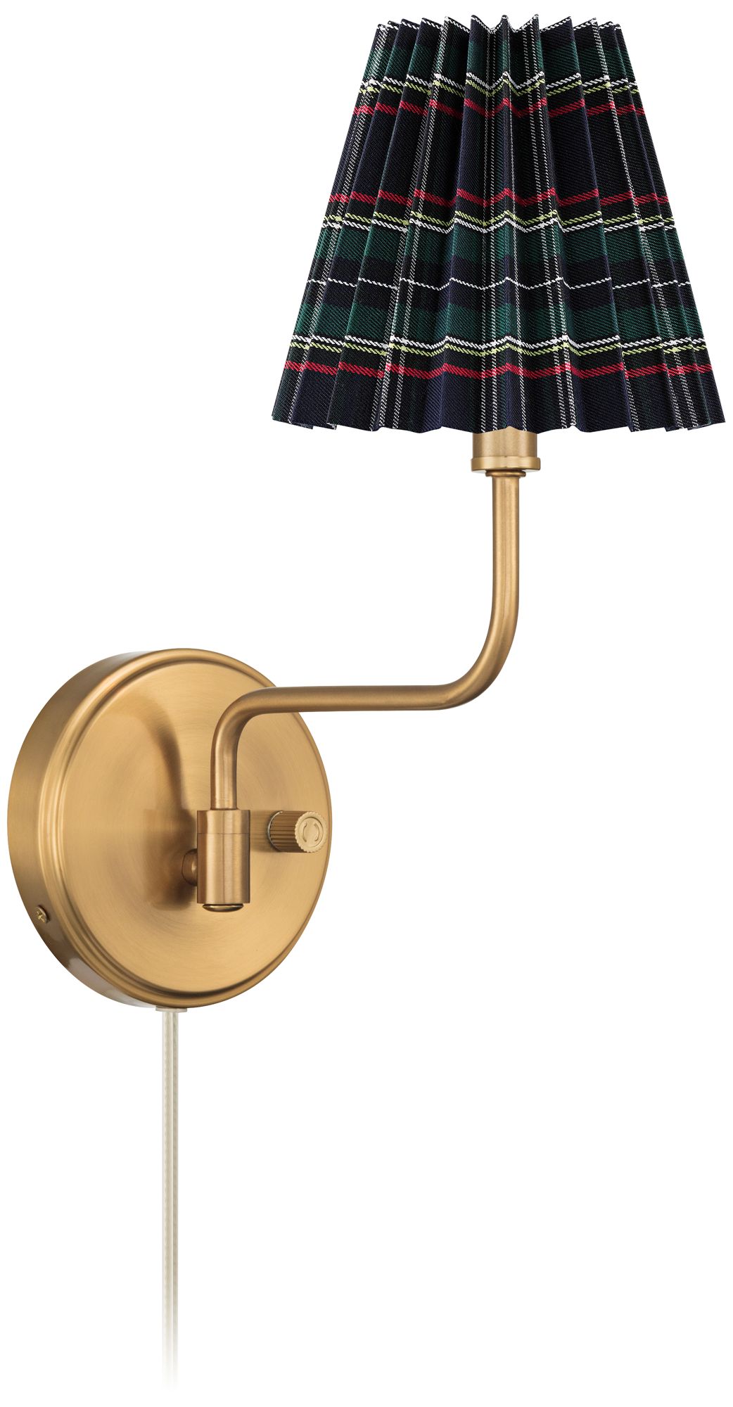 Image 5 Possini Euro Ophelia 9 1/2"H Warm Brass Plug-in Swing-Arm Wall Sconce more views