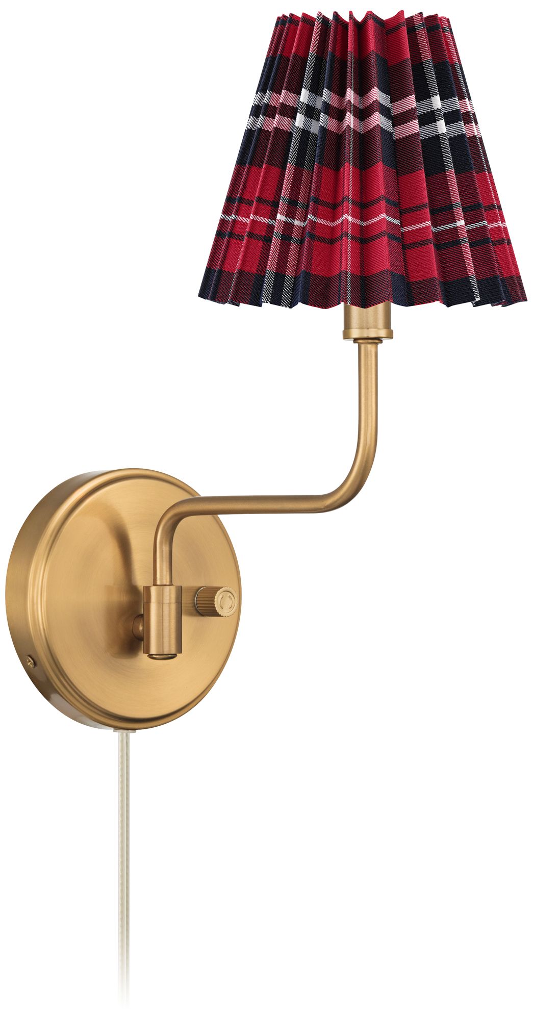 Image 5 Possini Euro Ophelia 9 1/2"H Warm Brass Plug-in Swing-Arm Wall Sconce more views