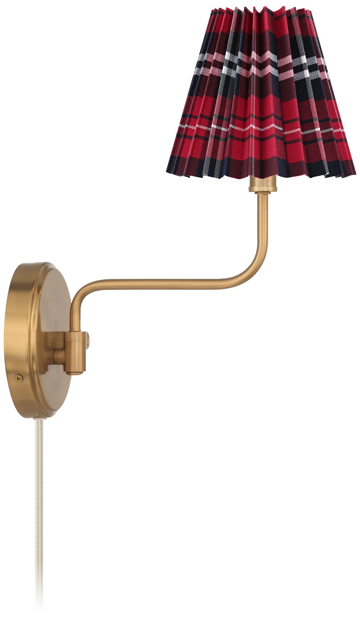 Image 6 Possini Euro Ophelia 9 1/2"H Warm Brass Plug-in Swing-Arm Wall Sconce more views