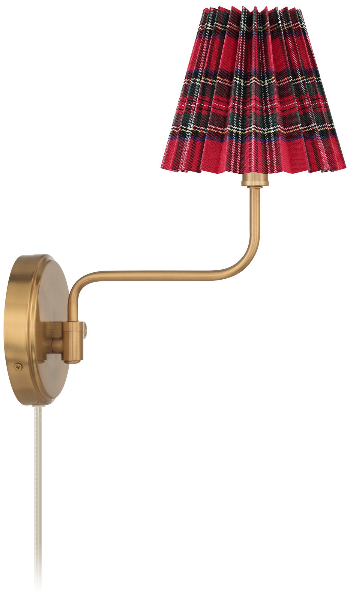 Image 6 Possini Euro Ophelia 9 1/2"H Warm Brass Plug-in Swing-Arm Wall Sconce more views