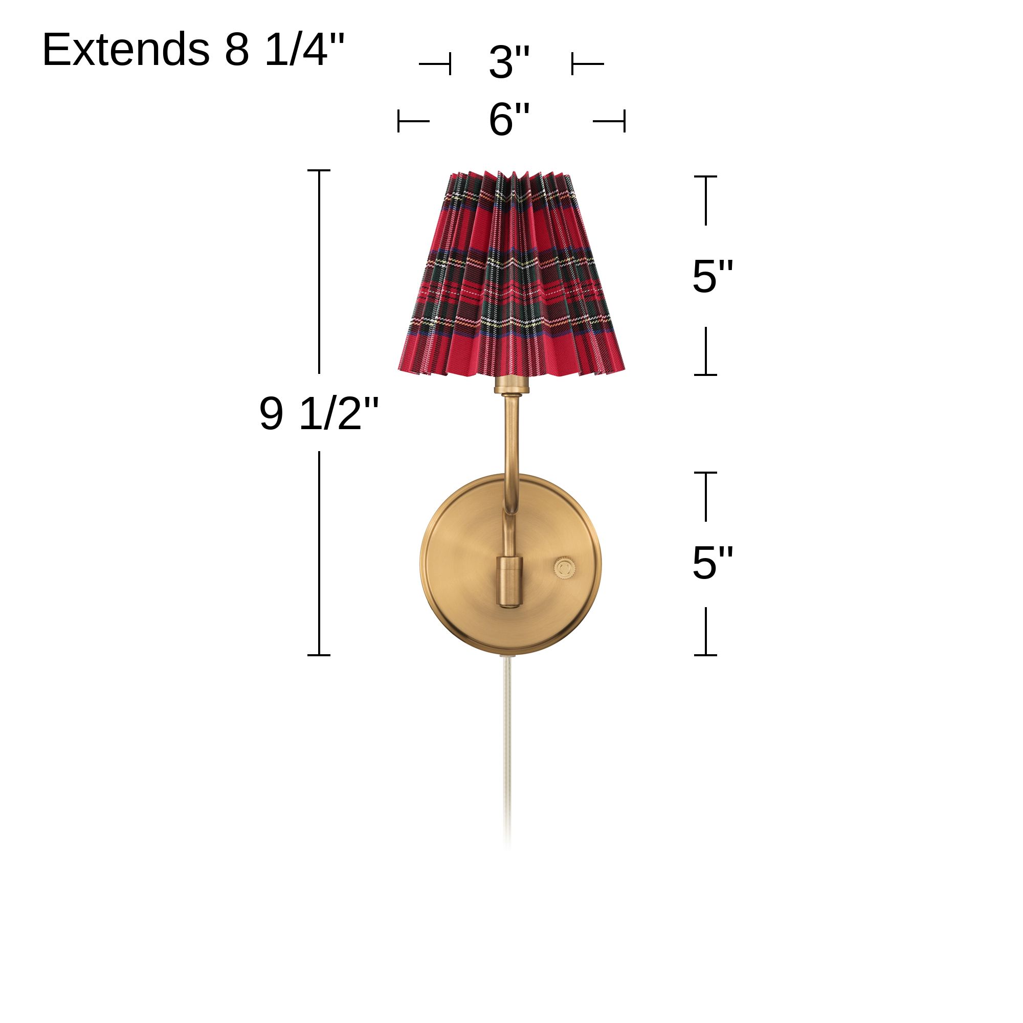 Image 7 Possini Euro Ophelia 9 1/2"H Warm Brass Plug-in Swing-Arm Wall Sconce more views
