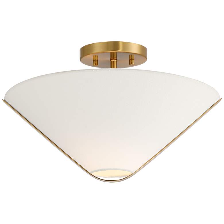 Image 2 Possini Euro Oracle 16" Wide Warm Brass Ceiling Light