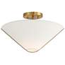 3_Possini Euro Oracle 16" Wide Warm Brass Ceiling Light