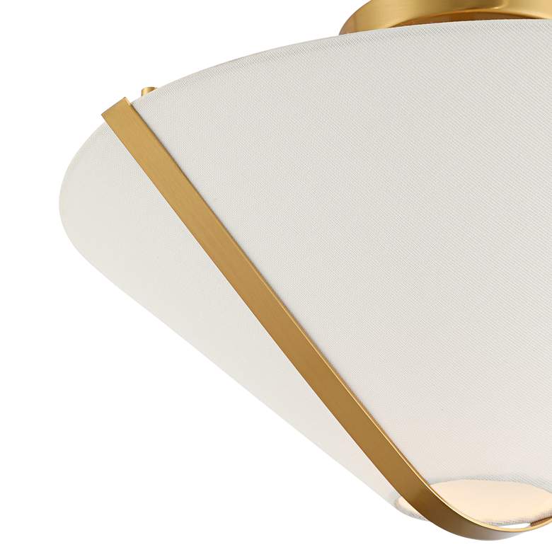 Image 3 Possini Euro Oracle 16" Wide Warm Brass Ceiling Light more views