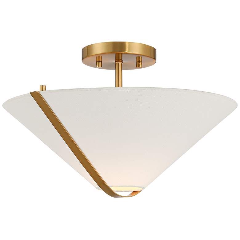 Image 5 Possini Euro Oracle 16" Wide Warm Brass Ceiling Light more views