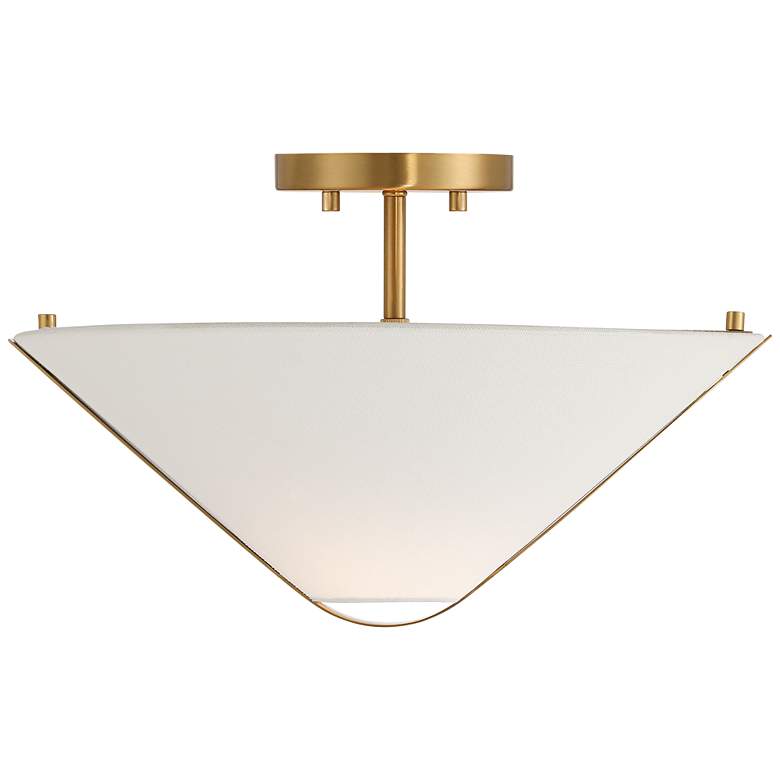 Image 6 Possini Euro Oracle 16" Wide Warm Brass Ceiling Light more views