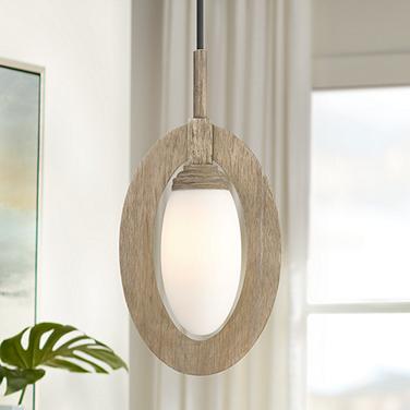 Possini Euro Orbit 11"W Wood Mini Pendant