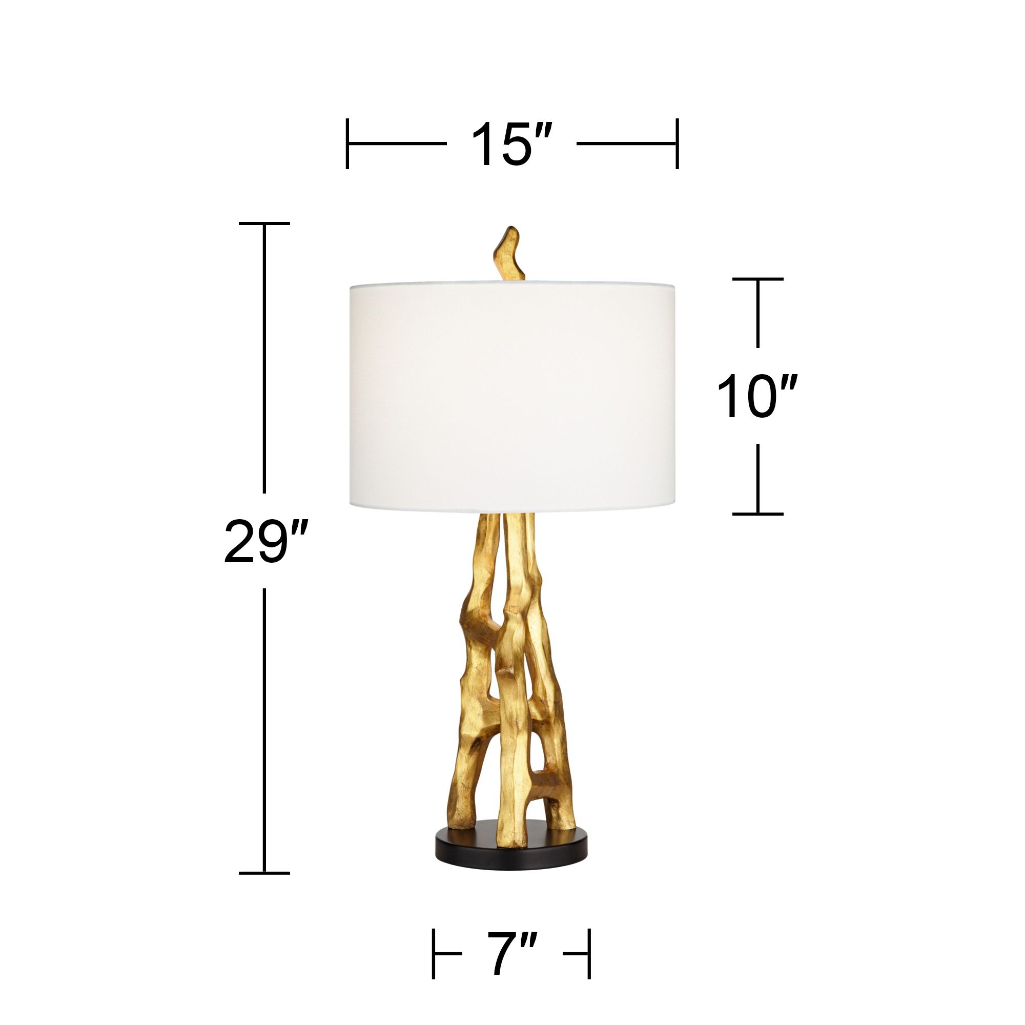 Possini Euro Organic 29" High Gold Sculpture Table Lamps Set of 2