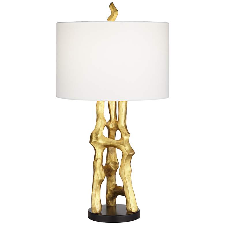 Image 2 Possini Euro Organic Sculpture 29 inch High Modern Gold Table Lamp