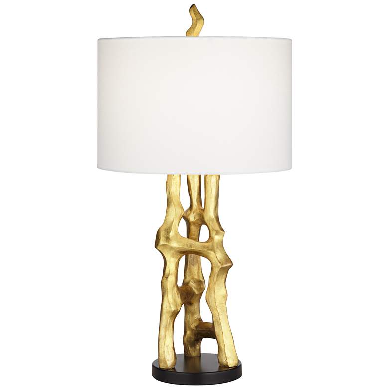 Image 3 Possini Euro Organic Sculpture 29" High Modern Gold Table Lamp