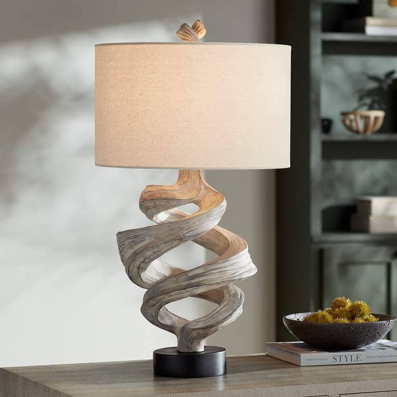 Image 1 Possini Euro Organic Twist 29 1/8 inch Sculptural Rustic Modern Table Lamp