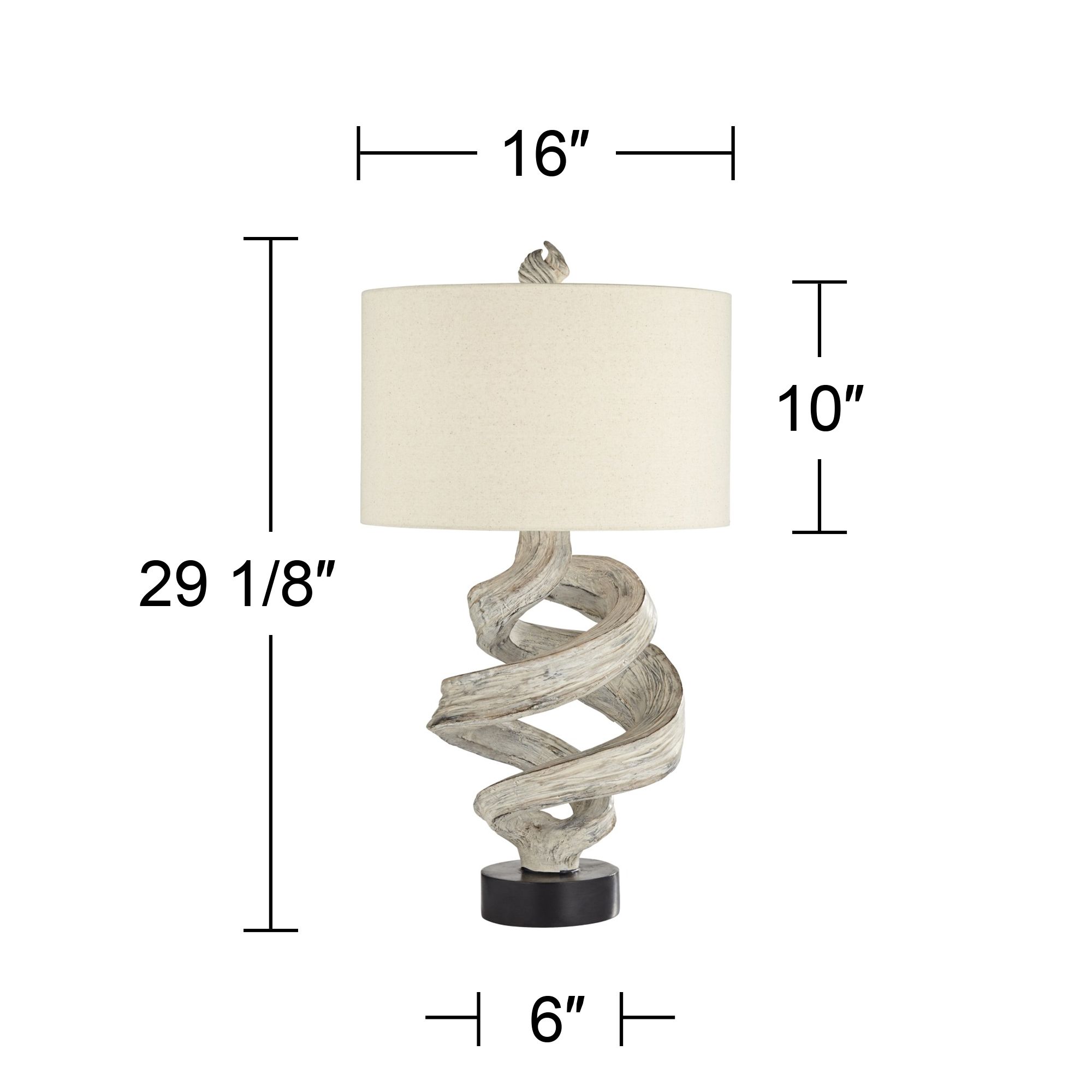Possini Euro Organic Twist 29 1/8" Sculptural Rustic Modern Table Lamp