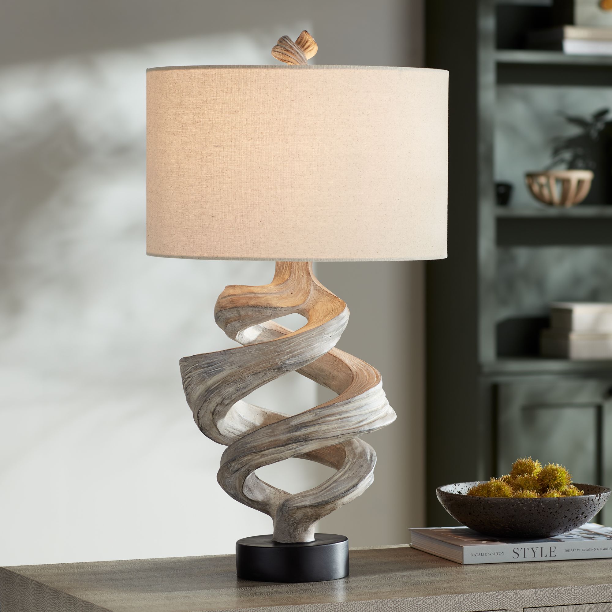 Wooden table lamps hot sale for living room