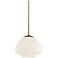 Possini Euro Orilla 11 3/4" Wide Brass and Opal Glass Mini Pendant