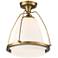 Possini Euro Orland 14"W Warm Brass Ceiling Light