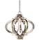 Possini Euro Ornament 23 1/4" Wide Aged Silver 6-Light Chandelier