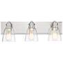 Possini Euro Osborne 24" Wide Brushed Nickel 3-Light Bath Light