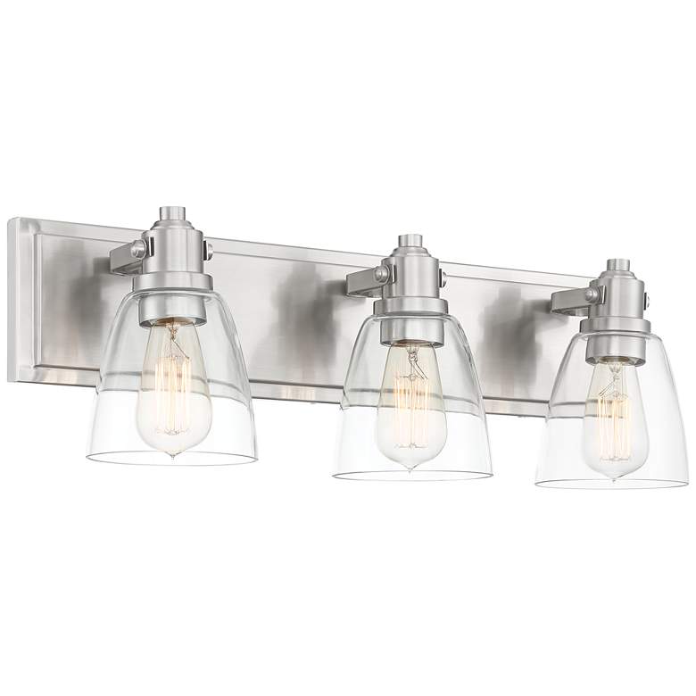 Image 6 Possini Euro Osborne 24" Wide Brushed Nickel 3-Light Bath Light more views