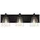 Possini Euro Osborne 24"W Matte Black 3-Light Bath Light