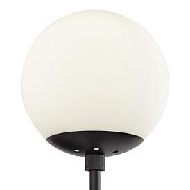 Image3 of Possini Euro Oso 17 3/4" High Black and Opal Orb Modern Wall Sconce more views